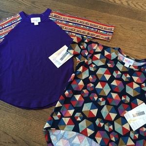 LulaRoe Sloan and Gracie Kid's Tops SIze 2 New
